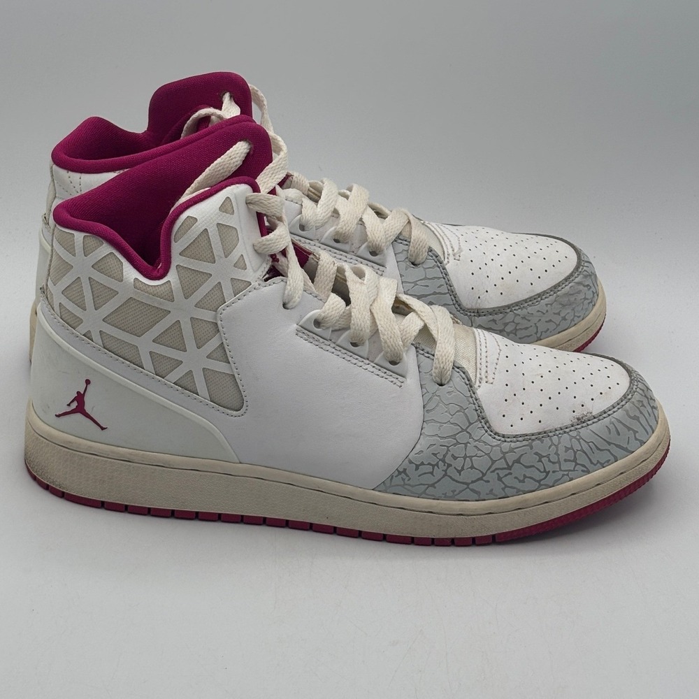 Jordan Flight 23 Shoes Women Size 10 White Fuchsia Basketball 729519-160